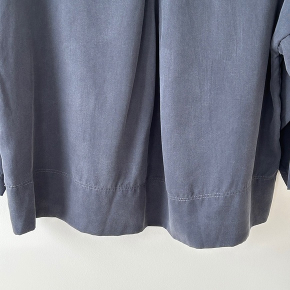 Gap Gray Blue Tencel Kimono Sleeve V-Neck Top - Picture 10 of 16